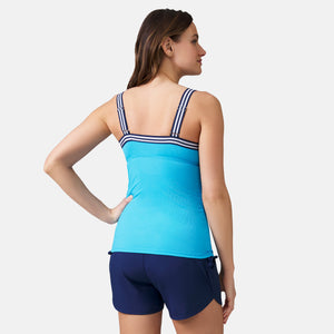 Women's Track Stripe Tankini Top