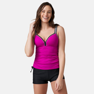 Women's Track Stripe Tankini Top