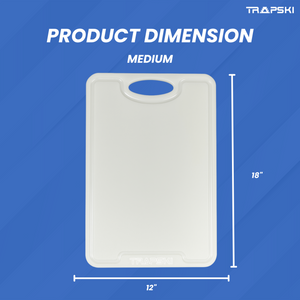 TRAPSKI Premium 1/2 Inch Thick HDPE Cutting Boards | Food-Grade Kitchen Prep Surface | Juice Grooves | Made in the USA - TRAPSKI