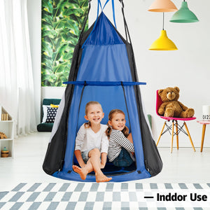 2-in-1 40 Inch Kids Hanging Chair Detachable Swing Tent Set