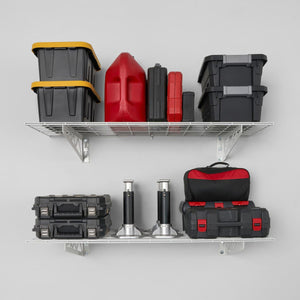 1.5' x 8' Wall Shelf (with Hooks)