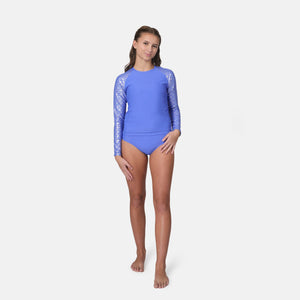 Girls' Foil Mermaid Rash Guard and Bikini Swim Set