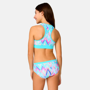 Girls' Oasis Chevron Rash Guard and Bikini Swim Set