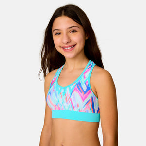 Girls' Oasis Chevron Rash Guard and Bikini Swim Set