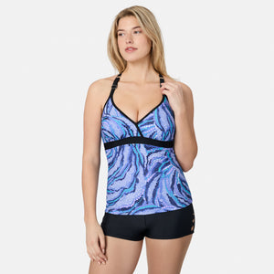 Women's Rose Bubbles Macrame Back Tankini Top