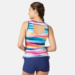 Women's Horizon Full Side Shirring Tankini Top
