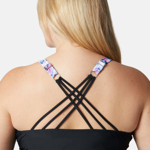 Women's Plus Size Ikat Notch Front Tankini Top