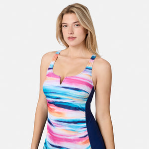 Women's Horizon Notch Front Tankini Top