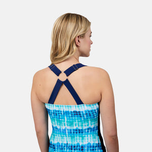 Women's Tidal Tracks Shirred Front Tankini Top