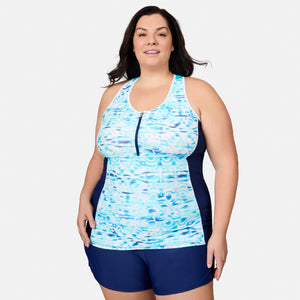 Women's Plus Size Mirage Mesh Racerback Tankini Top