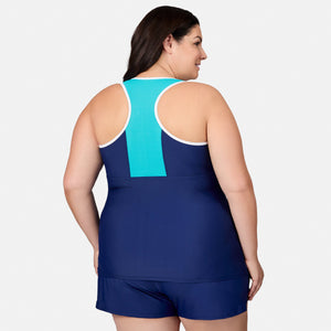 Women's Plus Size Mirage Mesh Racerback Tankini Top