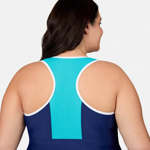 Women's Plus Size Mirage Mesh Racerback Tankini Top
