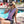 Women's Crochet Wave Mesh Racerback Tankini Top