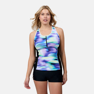 Women's Dreamy Drift Mesh Racerback Tankini Top