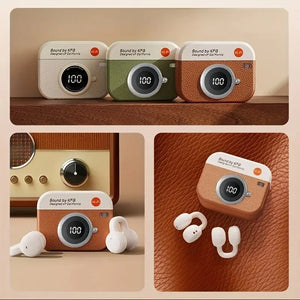 Q86 TWS Wireless Earphone Bluetooth Headphones Sport Stereo Fone Bluetooth Earbuds for Xiaomi Huawei iPhone Retro Camera Style