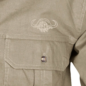 Trail Shirt for Men with Embroidered Buffalo Logo - L/Sleeve