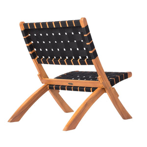 Sava Indoor-Outdoor Folding Chair in Black Webbing