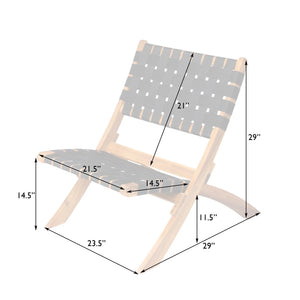 Sava Indoor-Outdoor Folding Chair in Black Webbing