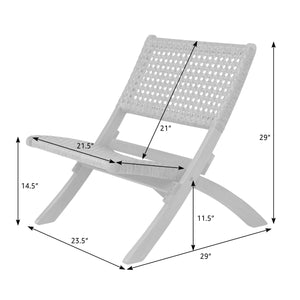 Sava Outdoor Folding Chair with All Weather Wicker Weave