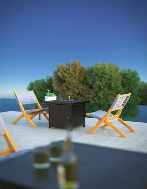 Sava Folding Outdoor Chair, Gray