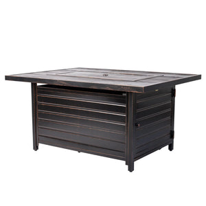 Sawyer 48" Rectangular Aluminum Convertible Gas Fire Pit Table