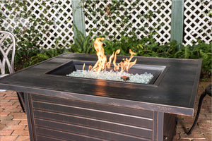 Sawyer 48" Rectangular Aluminum Convertible Gas Fire Pit Table