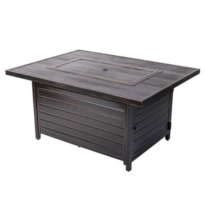 Sawyer 48" Rectangular Aluminum Convertible Gas Fire Pit Table