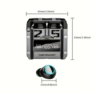 M25 TWS Wireless Headphones Bluetooth 5.3 Earbuds with LED Display Stereo, Touch Control & Noise Reduction Stereo Sound Headset