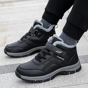 Mens Waterproof Winter Snow Boots – Warm Durable Outdoor Shoes