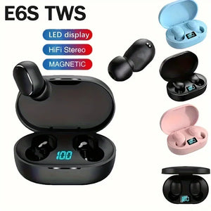 NEW E6S Bluetooth Earphones Wireless bluetooth headset Noise Cancelling Headsets With Microphone Headphones For Xiaomi Redmi