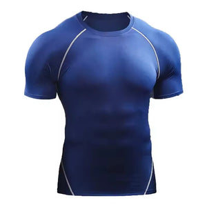 Men's Compression T-Shirt Summer Sportswear Running T shirt Elastic Quick Dry Sport Tops Tee Athletic Gym Workout T Shirts Men