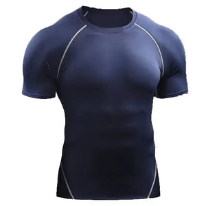 Men's Compression T-Shirt Summer Sportswear Running T shirt Elastic Quick Dry Sport Tops Tee Athletic Gym Workout T Shirts Men