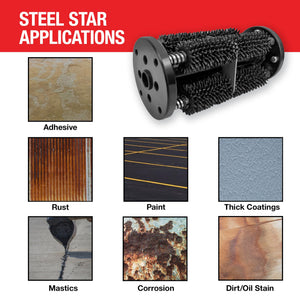 8-Inch Steel Star Drum Scarifier Attachment - TRAPSKI