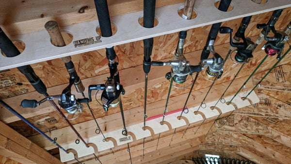 Fishing Rod Rack, Shed Organization Ideas, Shed Storage, Shed Organizer - TRAPSKI, LLC