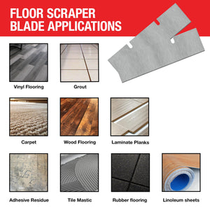 12" X 3" General Purpose Floor Scraper Tile Stripper Blade for TSCP8