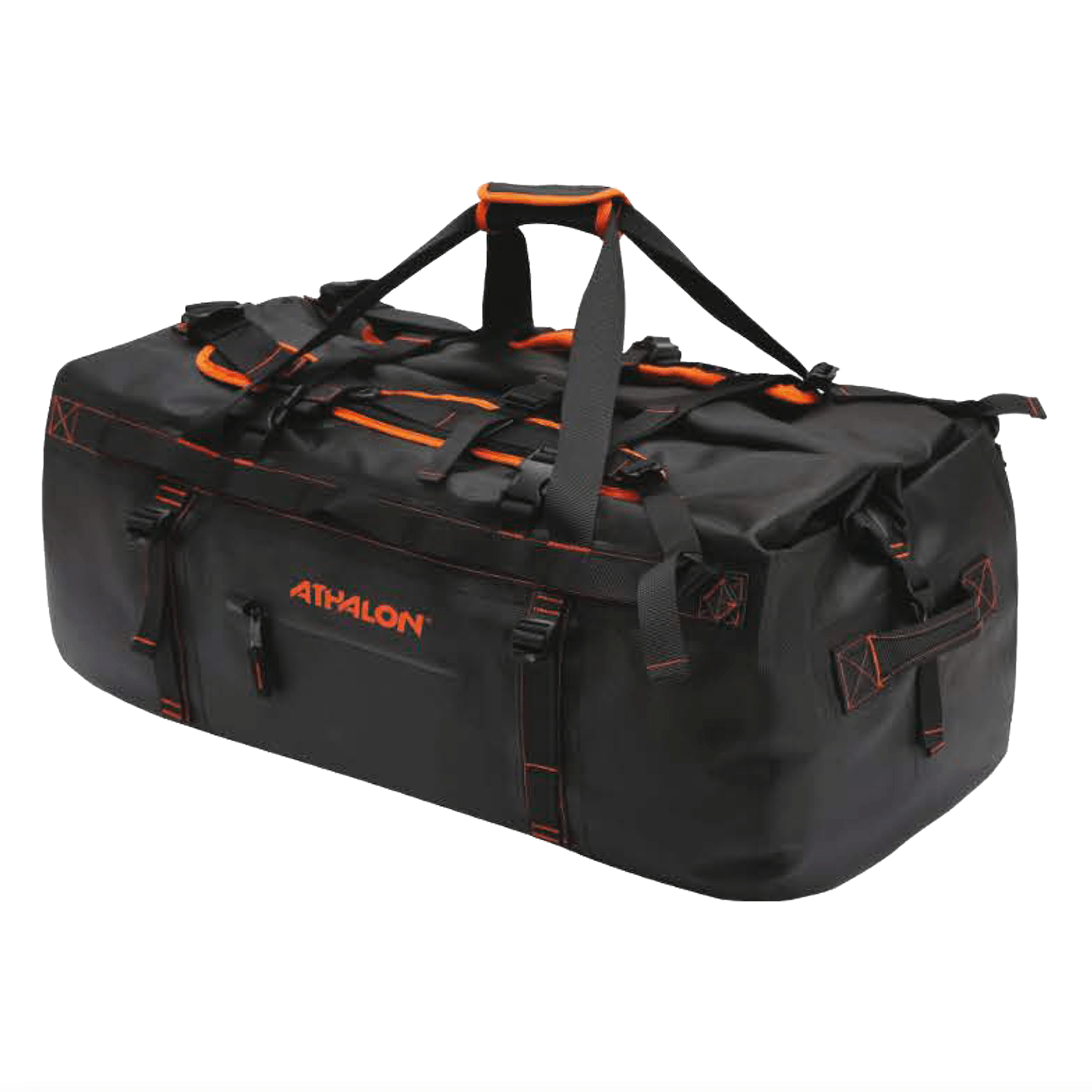 Black/Rust Waterproof Adventure Duffels, Heavy Duty Dry Bag for Skiing/Snowboarding & Other Outdoor Sports - 65L/110L/155L - TRAPSKI, LLC