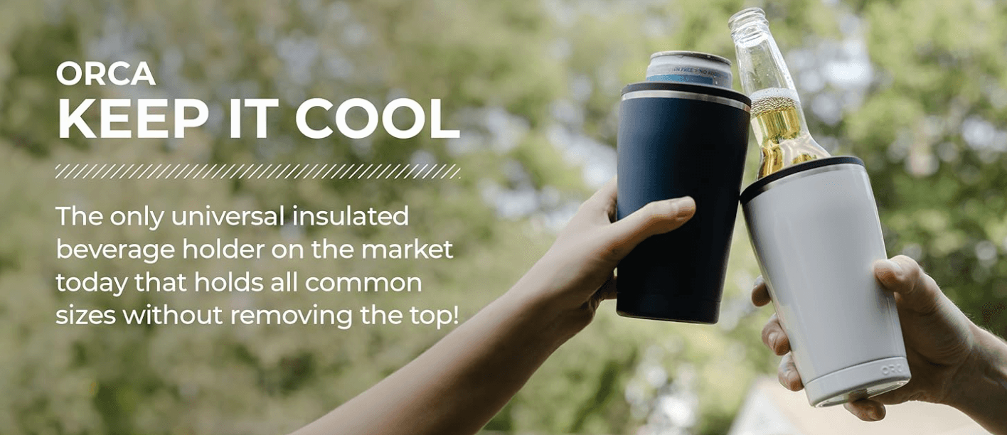 Keep It Cool Insulated Tumbler for Cans and Bottles, Slim Cans, 12 oz. and 16 oz. Beverage Cooler - TRAPSKI, LLC
