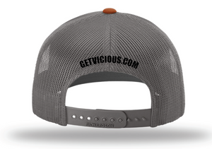 Shut Up & Fish Flag Patch - Gray/Charcoal/Orange
