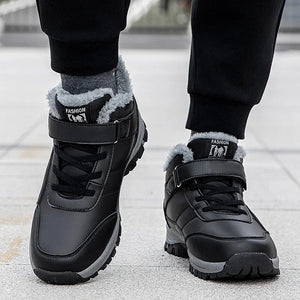 Mens Waterproof Winter Snow Boots – Warm Durable Outdoor Shoes