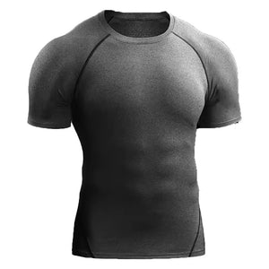 Men's Compression T-Shirt Summer Sportswear Running T shirt Elastic Quick Dry Sport Tops Tee Athletic Gym Workout T Shirts Men