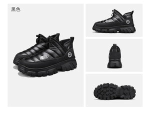 Winter Snow Boots, Men's Insulated Warm Cotton Boots, Anti-slip and Wear-resistant Hiking Shoes, Casual Outdoor Boots