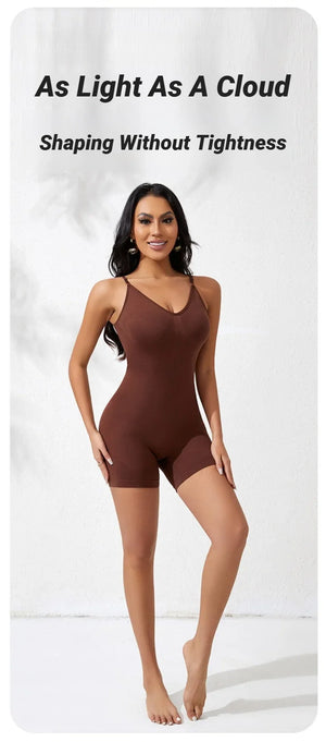 New Bodysuit Shapewear Women Tank Top Tummy Control Full Body Shaper Anti Chafing Shorts Slimming Waist Butt Lifter Seamless