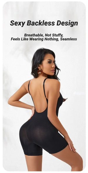 New Bodysuit Shapewear Women Tank Top Tummy Control Full Body Shaper Anti Chafing Shorts Slimming Waist Butt Lifter Seamless