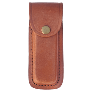 Bison River Leather Folding Knife Sheath (up to 4" Closed) with Snap Closure
