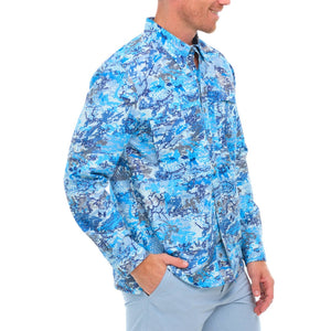 GameGuard Blue Digital Explorer Shirt | Long Sleeve - TRAPSKI
