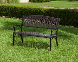 Simone Cast Aluminum Bench