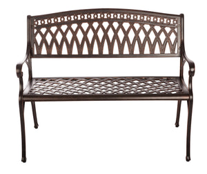 Simone Cast Aluminum Bench