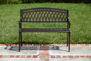 Simone Cast Aluminum Bench