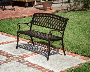 Simone Cast Aluminum Bench
