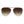 Smaller Cristina - Tangle Free - Faded Brown Aviator Sunglasses Gold